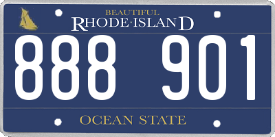 RI license plate 888901