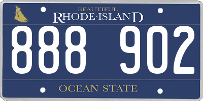 RI license plate 888902