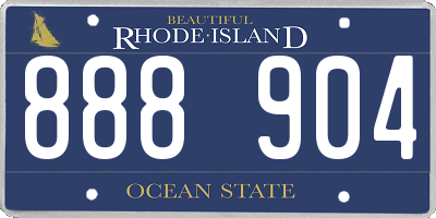 RI license plate 888904