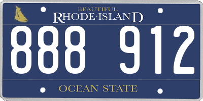 RI license plate 888912
