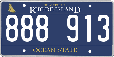 RI license plate 888913