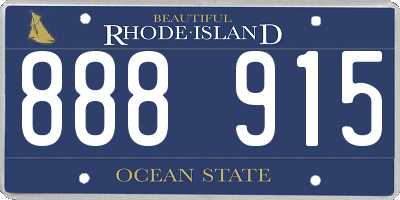 RI license plate 888915