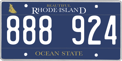 RI license plate 888924