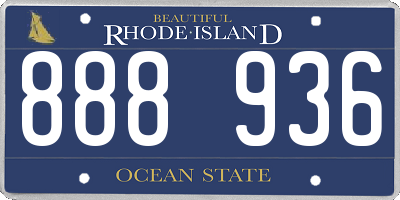 RI license plate 888936