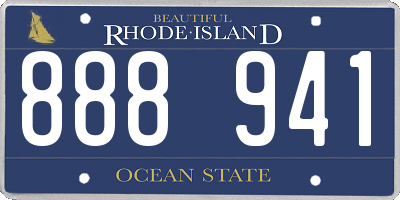RI license plate 888941