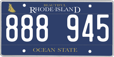 RI license plate 888945