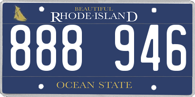 RI license plate 888946