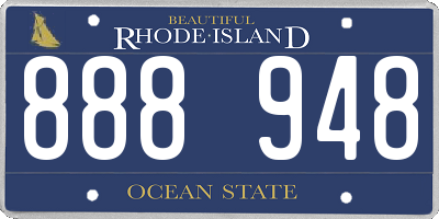 RI license plate 888948