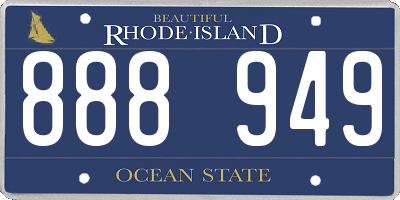 RI license plate 888949