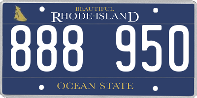 RI license plate 888950