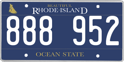 RI license plate 888952