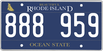 RI license plate 888959