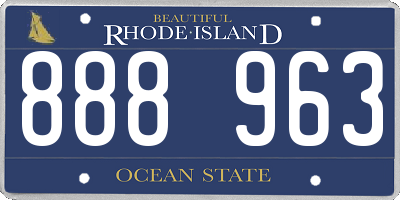 RI license plate 888963