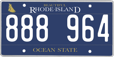 RI license plate 888964