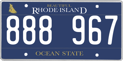 RI license plate 888967