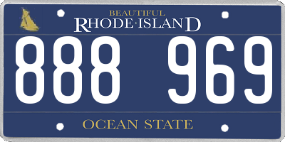 RI license plate 888969