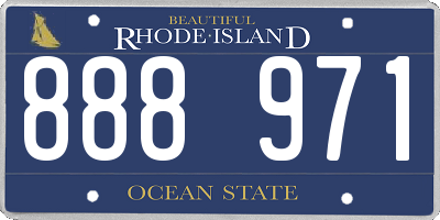 RI license plate 888971