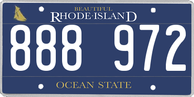 RI license plate 888972