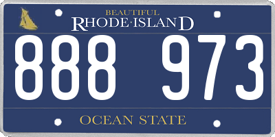 RI license plate 888973