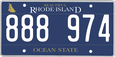 RI license plate 888974