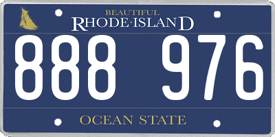 RI license plate 888976