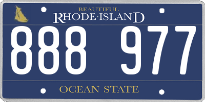 RI license plate 888977