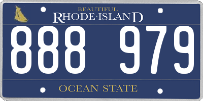 RI license plate 888979