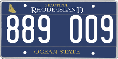 RI license plate 889009