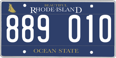 RI license plate 889010