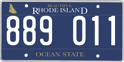 RI license plate 889011