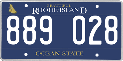 RI license plate 889028