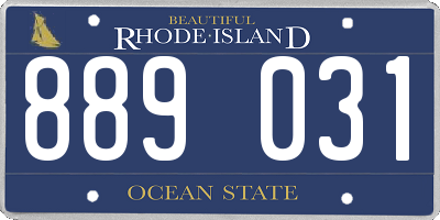 RI license plate 889031