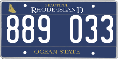 RI license plate 889033