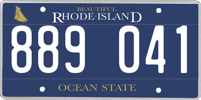 RI license plate 889041