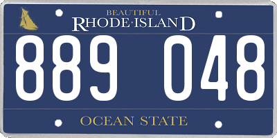 RI license plate 889048