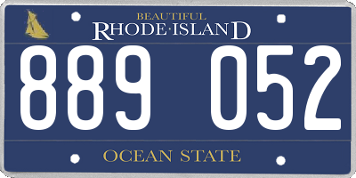 RI license plate 889052