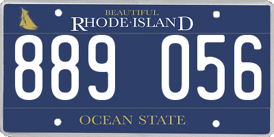 RI license plate 889056