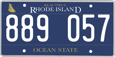 RI license plate 889057