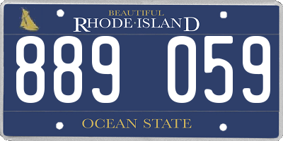 RI license plate 889059