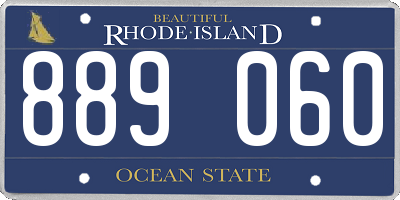 RI license plate 889060