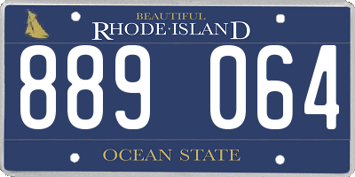 RI license plate 889064