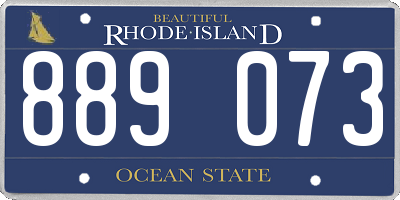 RI license plate 889073