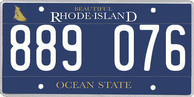 RI license plate 889076