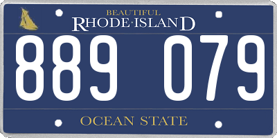 RI license plate 889079