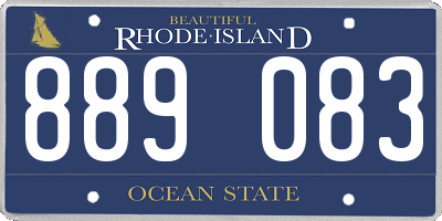 RI license plate 889083