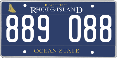 RI license plate 889088