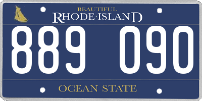 RI license plate 889090