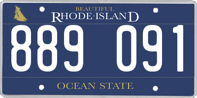 RI license plate 889091