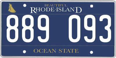 RI license plate 889093