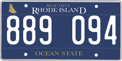 RI license plate 889094